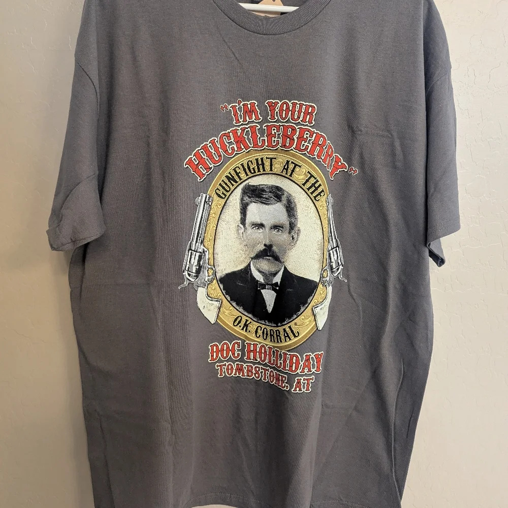 NEW Doc Holliday OK Corral Tombstone "I'm Your Holliday" XL T-SHIRT - Picture 2 of 6